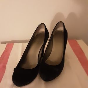 Black suede shoes